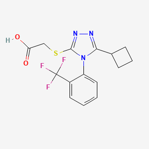 ({5-cyclobutyl-4-[2-(trifluoromethyl)phenyl]-4H-1,2,4-triazol-3-yl}thio)acetic acid