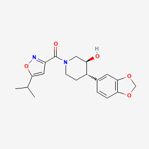 (3S*,4S*)-4-(1,3-benzodioxol-5-yl)-1-[(5-isopropylisoxazol-3-yl)carbonyl]piperidin-3-ol