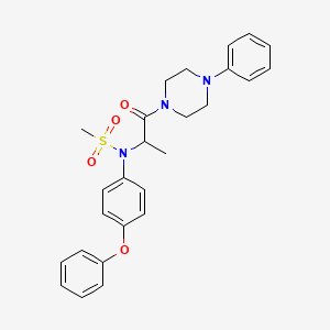 N-[1-oxo-1-(4-phenylpiperazin-1-yl)propan-2-yl]-N-(4-phenoxyphenyl)methanesulfonamide