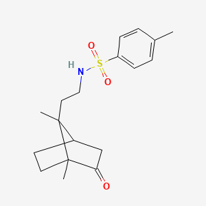 molecular formula C18H25NO3S B4025580 N-[2-(1,7-dimethyl-2-oxobicyclo[2.2.1]hept-7-yl)ethyl]-4-methylbenzenesulfonamide 