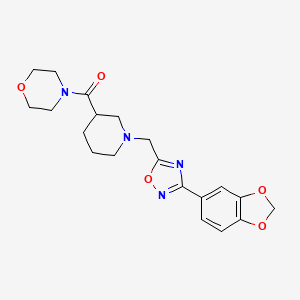 molecular formula C20H24N4O5 B4025598 4-[(1-{[3-(1,3-benzodioxol-5-yl)-1,2,4-oxadiazol-5-yl]methyl}-3-piperidinyl)carbonyl]morpholine 