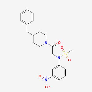 N-[2-(4-benzyl-1-piperidinyl)-2-oxoethyl]-N-(3-nitrophenyl)methanesulfonamide