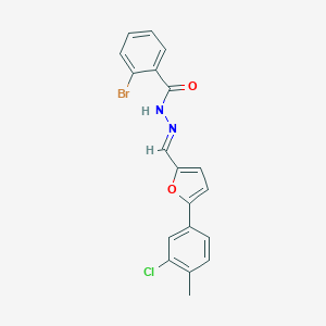2-bromo-N'-{(E)-[5-(3-chloro-4-methylphenyl)furan-2-yl]methylidene}benzohydrazide