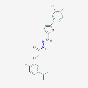 N'-{[5-(3-chloro-4-methylphenyl)-2-furyl]methylene}-2-(5-isopropyl-2-methylphenoxy)acetohydrazide