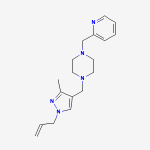 1-[(1-allyl-3-methyl-1H-pyrazol-4-yl)methyl]-4-(pyridin-2-ylmethyl)piperazine