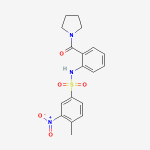 4-methyl-3-nitro-N-[2-(1-pyrrolidinylcarbonyl)phenyl]benzenesulfonamide