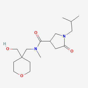 N-{[4-(hydroxymethyl)tetrahydro-2H-pyran-4-yl]methyl}-1-isobutyl-N-methyl-5-oxopyrrolidine-3-carboxamide