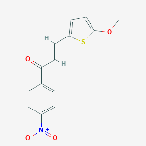 molecular formula C14H11NO4S B402568 1-{4-Nitrophenyl}-3-(5-methoxy-2-thienyl)-2-propen-1-one 