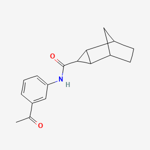 molecular formula C17H19NO2 B4025695 N-(3-acetylphenyl)tricyclo[3.2.1.02,4]octane-3-carboxamide 