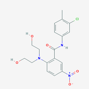 2-[bis(2-hydroxyethyl)amino]-N-(3-chloro-4-methylphenyl)-5-nitrobenzamide