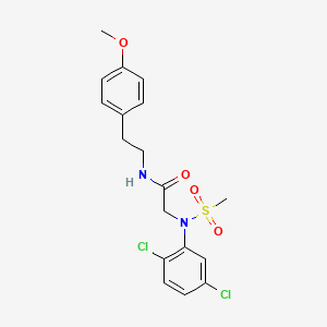 molecular formula C18H20Cl2N2O4S B4025700 N~2~-(2,5-dichlorophenyl)-N-[2-(4-methoxyphenyl)ethyl]-N~2~-(methylsulfonyl)glycinamide 