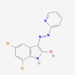 molecular formula C13H8Br2N4O B402572 5,7-dibromo-1H-indole-2,3-dione 3-(2-pyridinylhydrazone) 
