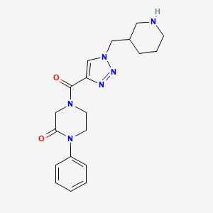 1-phenyl-4-{[1-(piperidin-3-ylmethyl)-1H-1,2,3-triazol-4-yl]carbonyl}piperazin-2-one