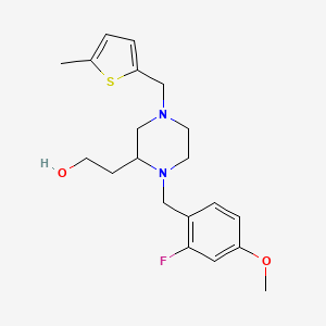 2-{1-(2-fluoro-4-methoxybenzyl)-4-[(5-methyl-2-thienyl)methyl]-2-piperazinyl}ethanol