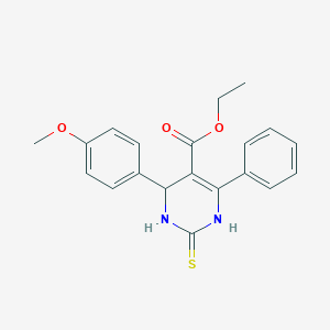 molecular formula C20H20N2O3S B402574 Ethyl 4-(4-methoxyphenyl)-6-phenyl-2-thioxo-1,2,3,4-tetrahydro-5-pyrimidinecarboxylate 