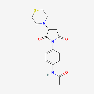 N-[4-(2,5-dioxo-3-thiomorpholin-4-ylpyrrolidin-1-yl)phenyl]acetamide