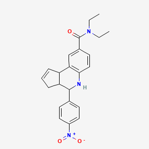 N,N-diethyl-4-(4-nitrophenyl)-3a,4,5,9b-tetrahydro-3H-cyclopenta[c]quinoline-8-carboxamide