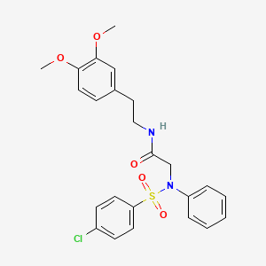 molecular formula C24H25ClN2O5S B4025751 N~2~-[(4-chlorophenyl)sulfonyl]-N-[2-(3,4-dimethoxyphenyl)ethyl]-N~2~-phenylglycinamide 