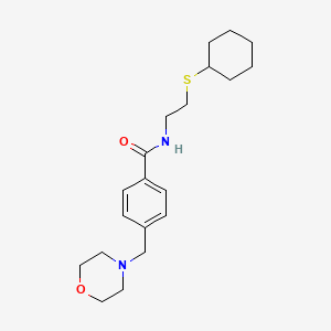 molecular formula C20H30N2O2S B4025755 N-[2-(cyclohexylthio)ethyl]-4-(4-morpholinylmethyl)benzamide 