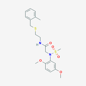 N~2~-(2,5-dimethoxyphenyl)-N~1~-{2-[(2-methylbenzyl)thio]ethyl}-N~2~-(methylsulfonyl)glycinamide