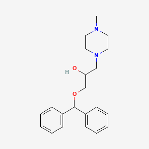 molecular formula C21H28N2O2 B4025763 1-Benzhydryloxy-3-(4-methylpiperazin-1-yl)propan-2-ol 