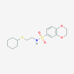 N-(2-cyclohexylsulfanylethyl)-2,3-dihydro-1,4-benzodioxine-6-sulfonamide