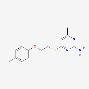 4-Methyl-6-[2-(4-methylphenoxy)ethylsulfanyl]pyrimidin-2-amine