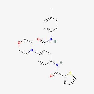 N-[3-[(4-methylphenyl)carbamoyl]-4-morpholin-4-ylphenyl]thiophene-2-carboxamide