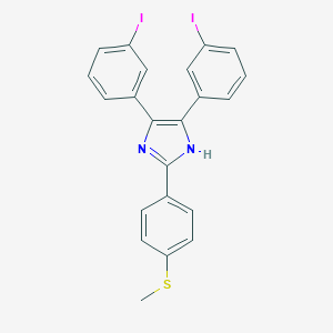 4,5-bis(3-iodophenyl)-2-[4-(methylsulfanyl)phenyl]-1H-imidazole