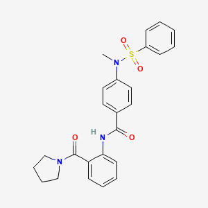 4-[methyl(phenylsulfonyl)amino]-N-[2-(1-pyrrolidinylcarbonyl)phenyl]benzamide