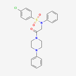 4-chloro-N-[2-oxo-2-(4-phenyl-1-piperazinyl)ethyl]-N-phenylbenzenesulfonamide