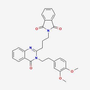 2-{3-[3-(3,4-DIMETHOXYPHENETHYL)-4-OXO-3,4-DIHYDRO-2-QUINAZOLINYL]PROPYL}-1H-ISOINDOLE-1,3(2H)-DIONE