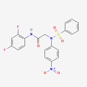 N~1~-(2,4-difluorophenyl)-N~2~-(4-nitrophenyl)-N~2~-(phenylsulfonyl)glycinamide