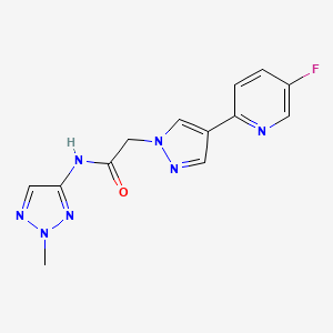 2-[4-(5-fluoropyridin-2-yl)-1H-pyrazol-1-yl]-N-(2-methyl-2H-1,2,3-triazol-4-yl)acetamide