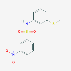 4-methyl-N-[3-(methylthio)phenyl]-3-nitrobenzenesulfonamide