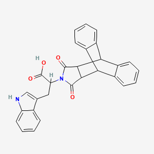 2-(16,18-dioxo-17-azapentacyclo[6.6.5.02,7.09,14.015,19]nonadeca-2,4,6,9,11,13-hexaen-17-yl)-3-(1H-indol-3-yl)propanoic acid