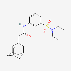 molecular formula C22H32N2O3S B4025887 2-(1-adamantyl)-N-[3-(diethylsulfamoyl)phenyl]acetamide 