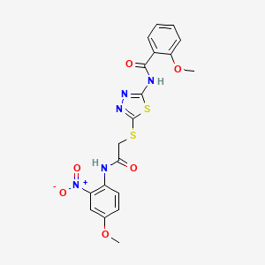 2-methoxy-N-[5-({2-[(4-methoxy-2-nitrophenyl)amino]-2-oxoethyl}thio)-1,3,4-thiadiazol-2-yl]benzamide