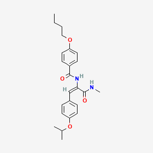 molecular formula C24H30N2O4 B4025903 4-butoxy-N-{2-(4-isopropoxyphenyl)-1-[(methylamino)carbonyl]vinyl}benzamide 