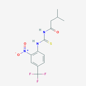 molecular formula C13H14F3N3O3S B4025906 3-methyl-N-[[2-nitro-4-(trifluoromethyl)phenyl]carbamothioyl]butanamide 