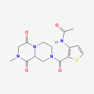 N-{2-[(8-methyl-6,9-dioxooctahydro-2H-pyrazino[1,2-a]pyrazin-2-yl)carbonyl]-3-thienyl}acetamide