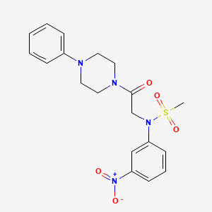 N-(3-nitrophenyl)-N-[2-oxo-2-(4-phenyl-1-piperazinyl)ethyl]methanesulfonamide