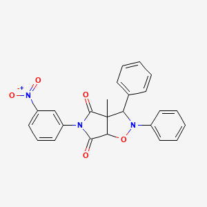 3a-methyl-5-(3-nitrophenyl)-2,3-diphenyldihydro-2H-pyrrolo[3,4-d][1,2]oxazole-4,6(3H,5H)-dione