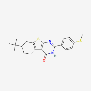 molecular formula C21H24N2OS2 B4025972 7-tert-butyl-2-[4-(methylthio)phenyl]-5,6,7,8-tetrahydro[1]benzothieno[2,3-d]pyrimidin-4(3H)-one 