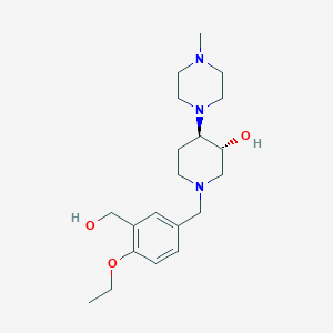 molecular formula C20H33N3O3 B4026000 (3R,4R)-1-[[4-ethoxy-3-(hydroxymethyl)phenyl]methyl]-4-(4-methylpiperazin-1-yl)piperidin-3-ol 