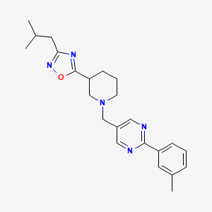 5-{[3-(3-isobutyl-1,2,4-oxadiazol-5-yl)piperidin-1-yl]methyl}-2-(3-methylphenyl)pyrimidine