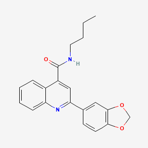 2-(1,3-benzodioxol-5-yl)-N-butylquinoline-4-carboxamide