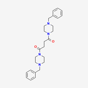 molecular formula C26H34N4O2 B4026036 1,4-Bis(4-benzylpiperazin-1-yl)butane-1,4-dione 