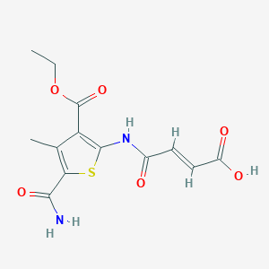 4-{[5-(aminocarbonyl)-3-(ethoxycarbonyl)-4-methyl-2-thienyl]amino}-4-oxo-2-butenoic acid