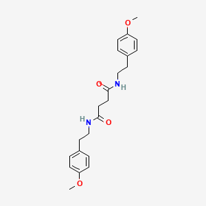 molecular formula C22H28N2O4 B4026043 N,N'-bis[2-(4-methoxyphenyl)ethyl]butanediamide 